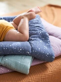 Couverture Bébé En Gaze De Coton Bio* COMÈTES Parme - Vertbaudet -Literie Pour Bébé couverture bebe en gaze de coton bio cometes 2