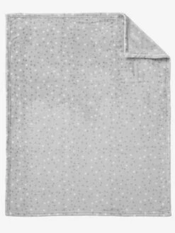 Couverture En Microfibre Imprimée étoiles Gris Clair - Vertbaudet -Literie Pour Bébé couverture en microfibre imprimee etoiles 2