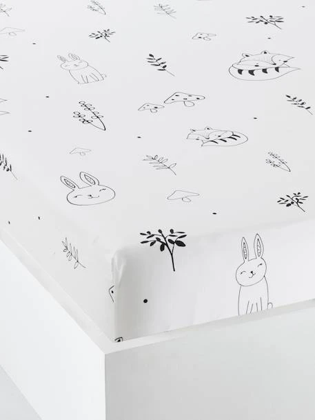 Drap Housse Bébé FORET MAGIQUE Blanc / Noir - Vertbaudet 3 Drap Housse Bébé FORET MAGIQUE Blanc / Noir - Vertbaudet