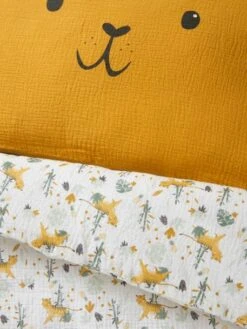 Housse De Couette Bébé En Gaze De Coton HANOÏ Ivoire Imprimé - Vertbaudet -Literie Pour Bébé housse de couette bebe en gaze de coton hanoi 3