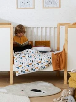 Housse De Couette Bébé MINI ZOO Blanc / Multicolore - Vertbaudet -Literie Pour Bébé housse de couette bebe mini zoo 2