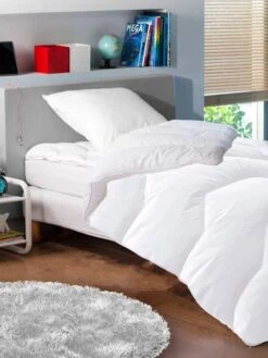 Pack Couette Tempérée + Oreiller Moelleux Coton Antiacarien Et Antibactérien DODO Blanc - Dodo -Literie Pour Bébé pack couette temperee oreiller moelleux coton antiacarien et antibacterien dodo 1