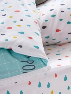 Parure Caradou "facile à Border" Avec Couette PIN PON PIN Bleu - Vertbaudet -Literie Pour Bébé parure caradou facile a border avec couette pin pon pin 3