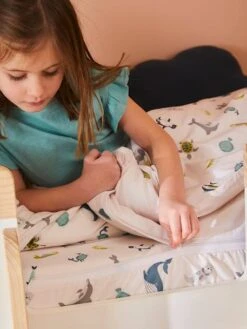 Parure Caradou "facile à Border" Sans Couette ABECEDAIRE MARIN Ivoire Imprimé Animaux - Vertbaudet -Literie Pour Bébé parure caradou facile a border sans couette abecedaire marin 2