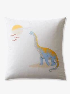 Parure Enfant JURASSIC CAMP Oeko-Tex® Blanc Imprimé - Vertbaudet -Literie Pour Bébé parure enfant jurassic camp oeko tex 3