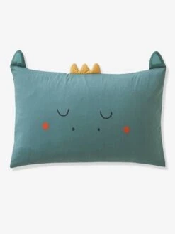 Parure Housse De Couette + Taie D'oreiller BIO* DRAGON Vert / écru - Vertbaudet -Literie Pour Bébé parure housse de couette taie doreiller bio dragon 2