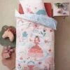Parure Housse De Couette + Taie D'oreiller Enfant ABC PRINCESSE Mauve - Vertbaudet -Literie Pour Bébé parure housse de couette taie doreiller enfant abc princesse