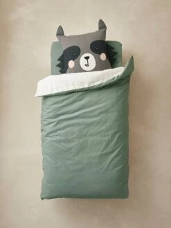 Parure Housse De Couette + Taie D'oreiller Enfant En Coton Bio* FOREST BAND écru / Multicolore - Vertbaudet -Literie Pour Bébé parure housse de couette taie doreiller enfant en coton bio forest band 4