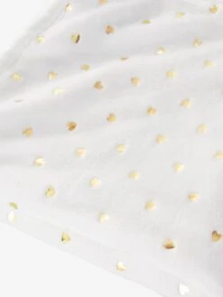 Plaid Enfant Motifs Dorés écru / Coeurs Dorés - Vertbaudet -Literie Pour Bébé plaid enfant motifs dores 2