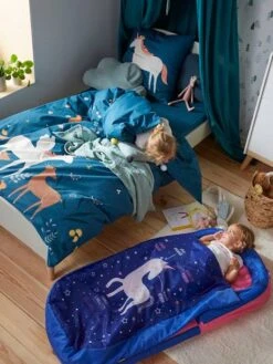 Sac De Couchage Mon Premier Readybed® Avec Matelas Intégré Et Tête De Lit LICORNE Bleu - Vertbaudet -Literie Pour Bébé sac de couchage mon premier readybed avec matelas integre et tete de lit licorne 5