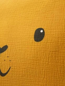 Taie D'oreille Bébé En Gaze De Coton Tigre HANOÏ Jaune Moyen Uni Avec Decor - Vertbaudet -Literie Pour Bébé taie doreille bebe en gaze de coton tigre hanoi 2