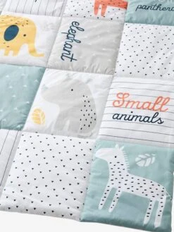 Tapis De Sol Patchwork Jungle Baby Multicolore - Vertbaudet -Literie Pour Bébé tapis de sol patchwork jungle baby 3